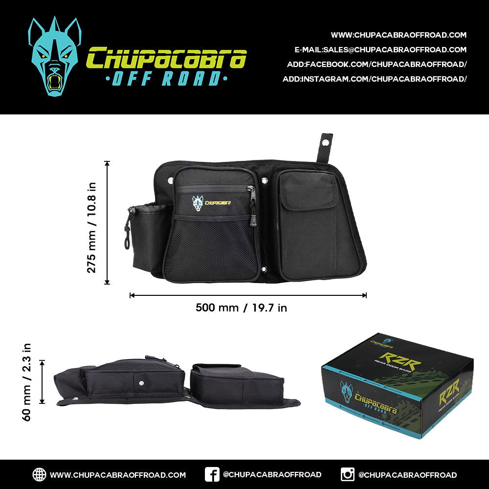 Polaris RZR Rear Door Bags