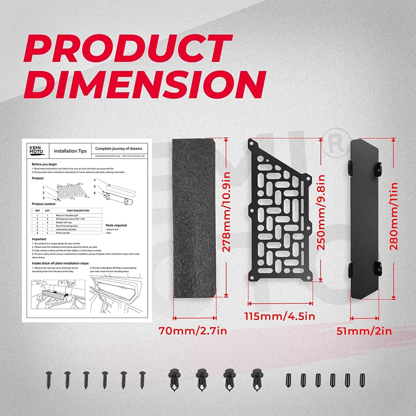 Kemimoto Can-Am Maverick X3 Noise Reduction Kit