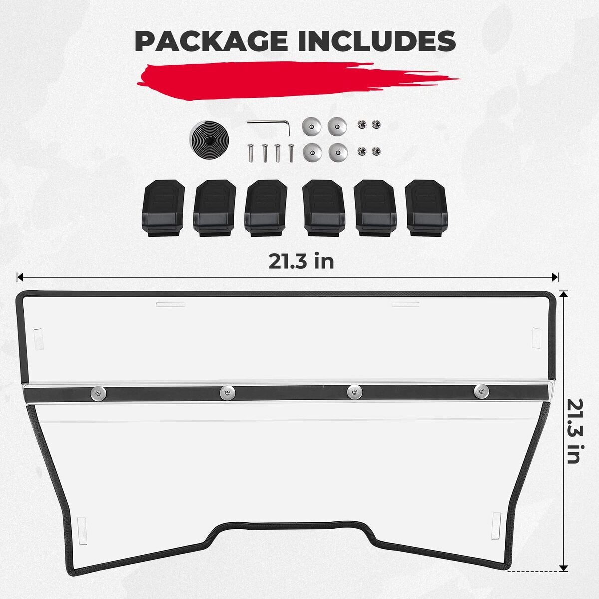 Kemimoto CF Moto ZForce 950 Rear Windshield Scratch Resistant