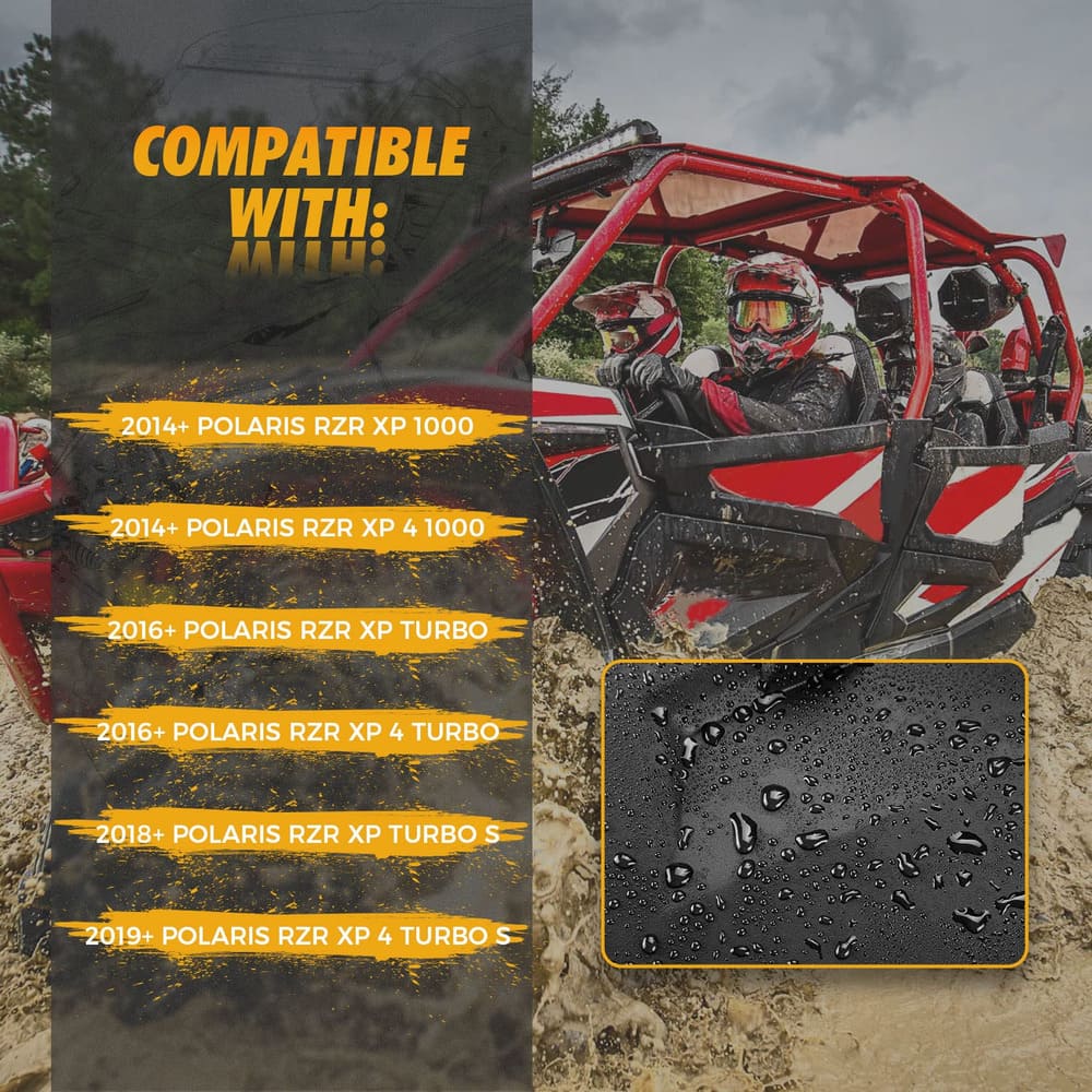 Kemimoto Polaris RZR XP 1000/4 Fender Flares 8.5" Mud Flap