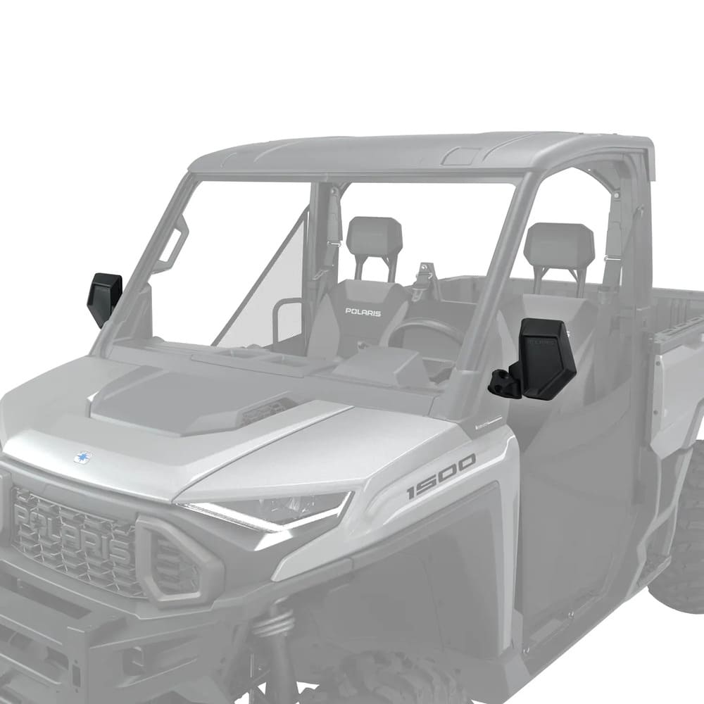 Polaris Ranger XD 1500 Side View Adjustable Folding Mirrors ROPS Mounted - Set of 2