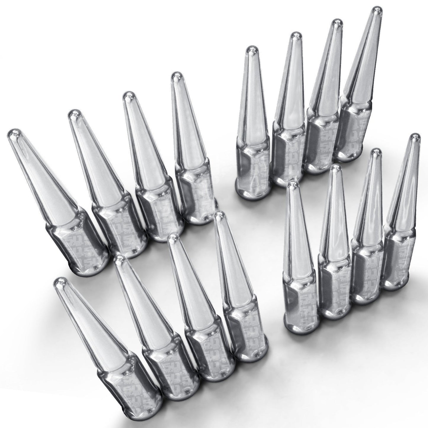 12x1.5mm Extended Spike Lug Nuts - 60 Degree Taper Seat