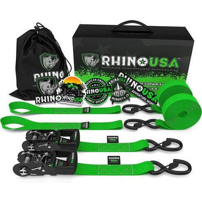 1.6" x 8' Heavy Duty Ratchet Tie-Down Set (2-Pack)