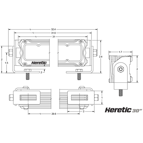 30" Curved LED Light Bar