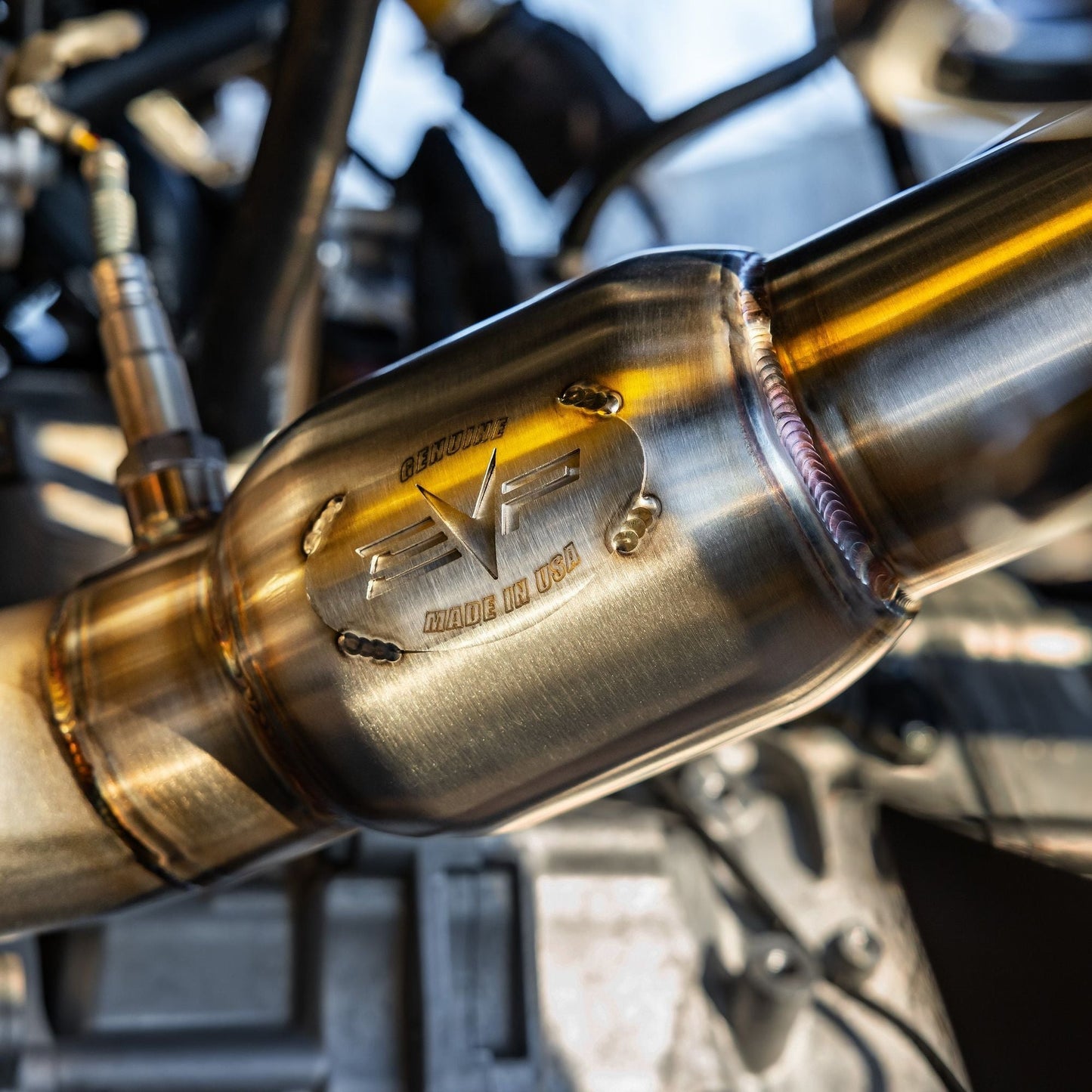 Can Am Maverick R Shocker Electric Side-Dump Down Pipe with Bullet Muffler