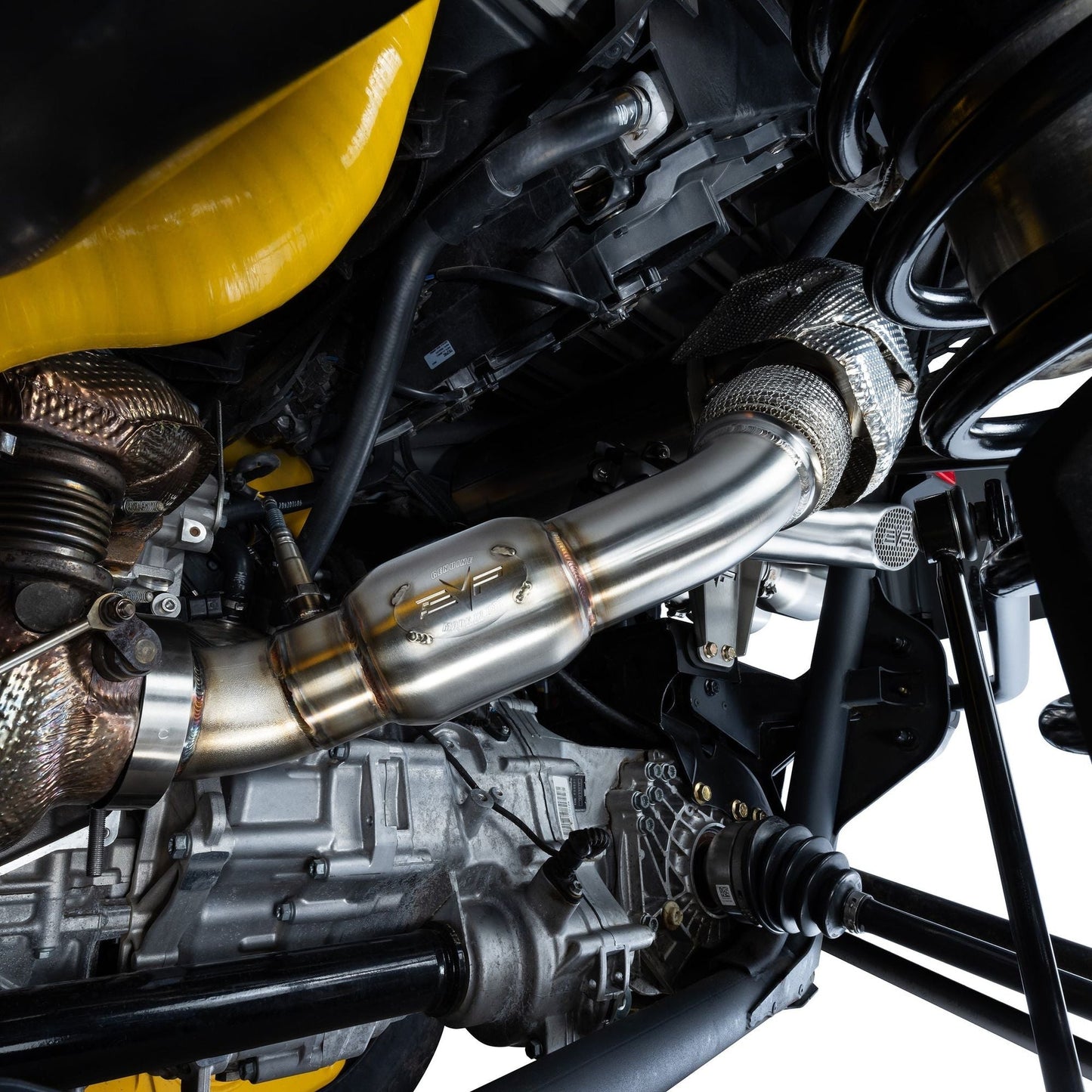 Can Am Maverick R Shocker Electric Side-Dump Down Pipe with Bullet Muffler