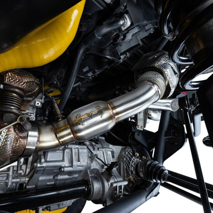 Can Am Maverick R Shocker Electric Side-Dump Down Pipe with Bullet Muffler