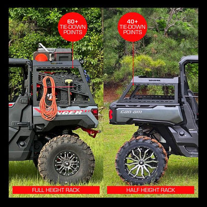 Can Am Defender / Polaris Ranger Half Height Bed Rack
