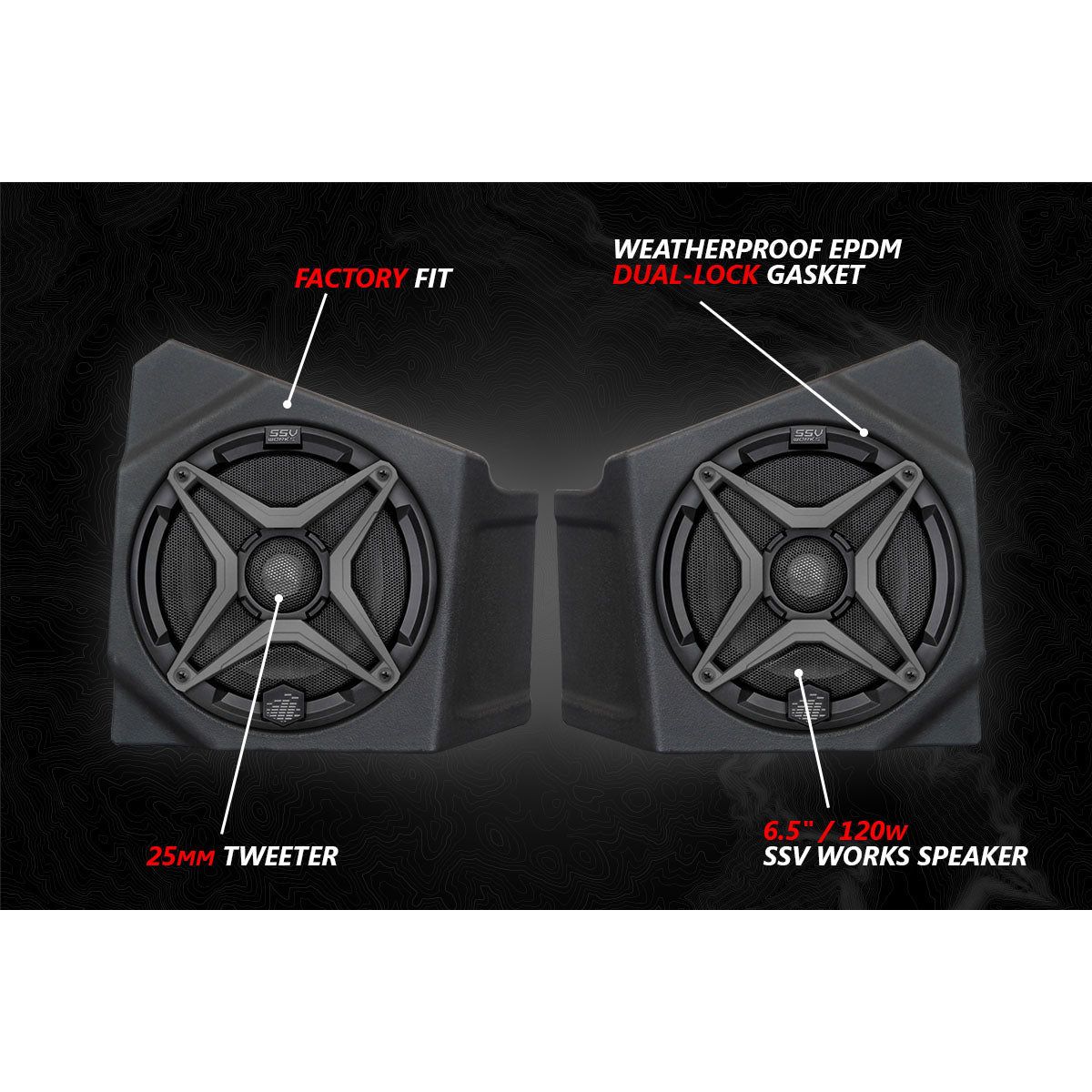 Kawasaki KRX A-Spec 5 Speaker Audio Kit