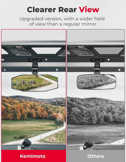 Kemimoto CF Moto UForce 1000 Airflow Sliding Vented Rear Windshield & Rear Mirrors