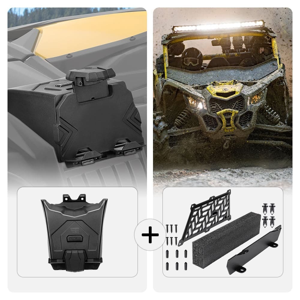 Kemimoto Can-Am Maverick X3 Navigation Storage Box and Holder & Noise Reduction Kit