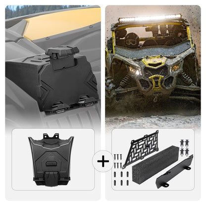 Kemimoto Can-Am Maverick X3 Navigation Storage Box and Holder & Noise Reduction Kit