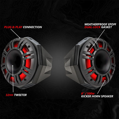Can Am X3 K-Spec 6 Speaker Plug-and-Play System with JVC
