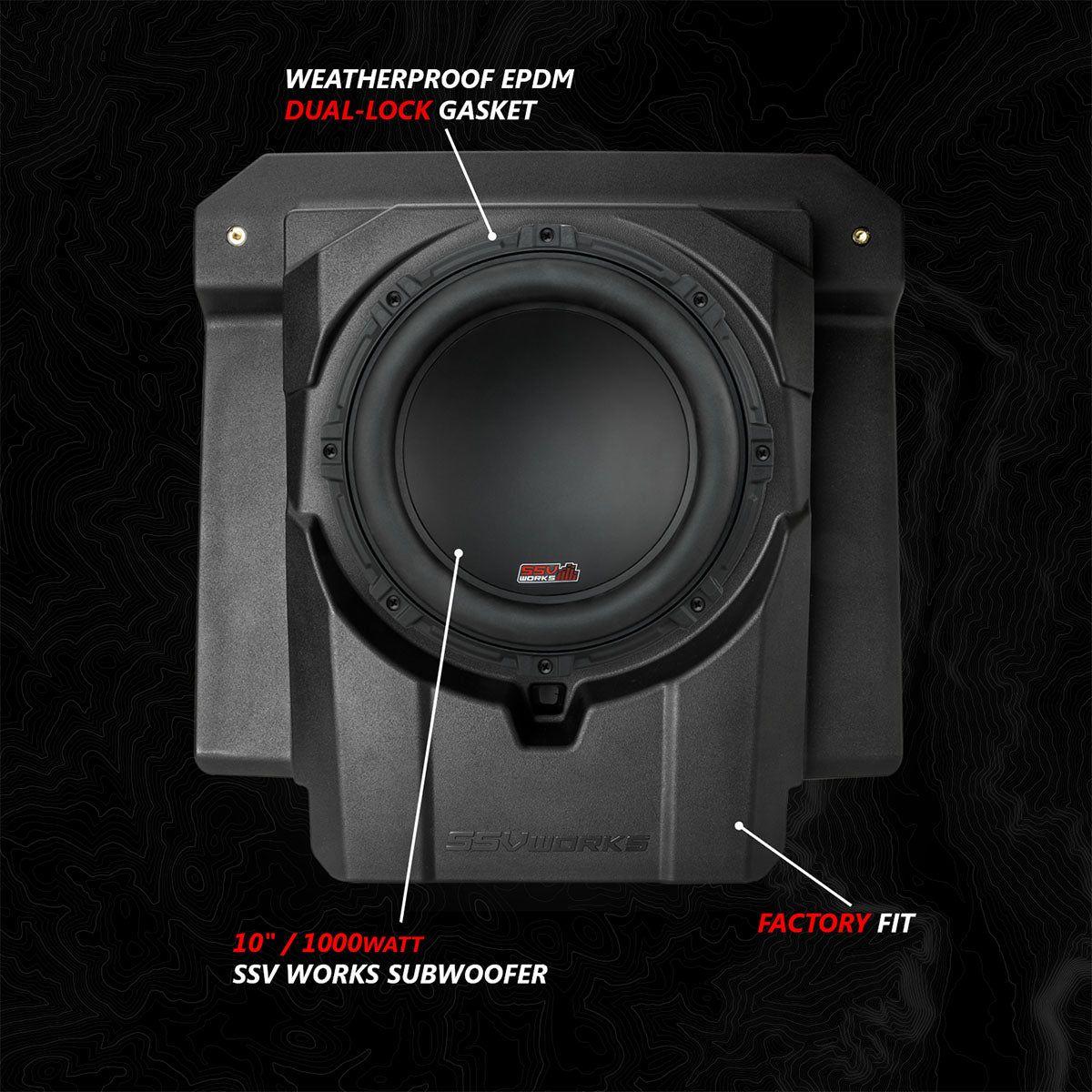 Can Am Maverick R Phase 6 K-Spec 1650 Watt 6 Speaker System with 8" Horns