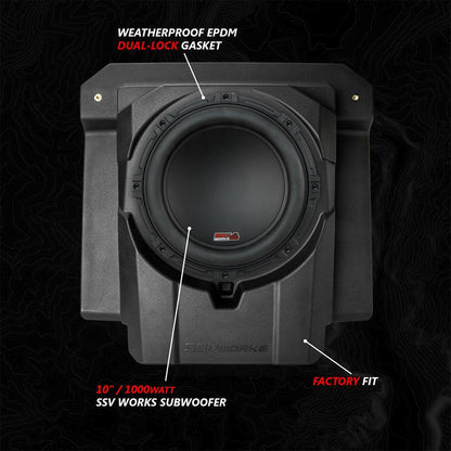 Can Am Maverick R Phase 6 K-Spec 1650 Watt 6 Speaker System with 8" Horns