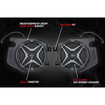 Polaris RZR A-Spec 5 Speaker Plug-&-Play Kit with JVC