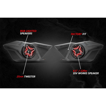 Polaris RZR Pro / Turbo R Ride Command V-Spec 3 Speaker Plug-&-Play System