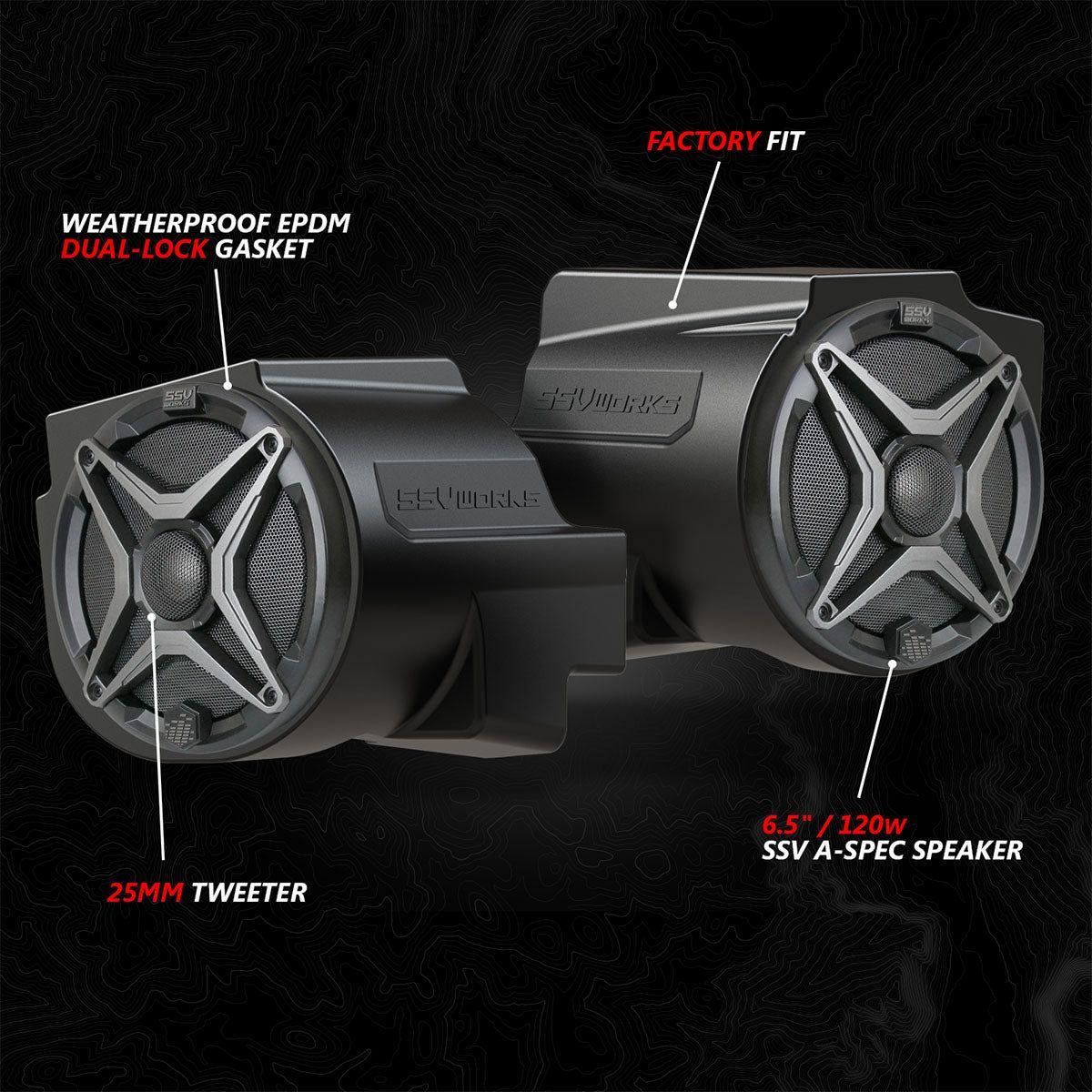 Polaris RZR Pro Series Phase-1 A-Spec 2-Speaker 200watt System with JVC