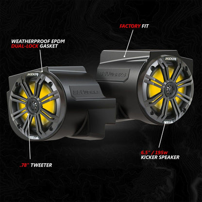 Polaris RZR Pro Series Phase-6 K-Spec 5-Speaker 1400watt System with JVC