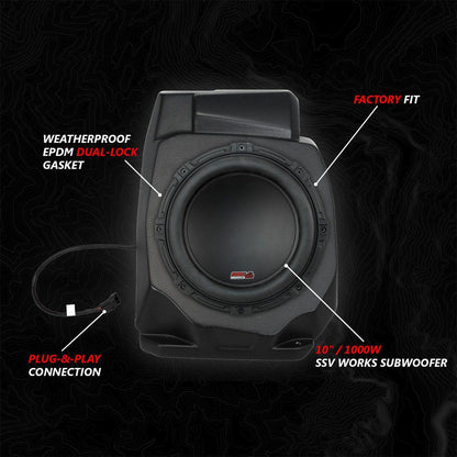 Polaris RZR Pro Series Phase-5 V-Spec 5-Speaker 1400watt System with JVC