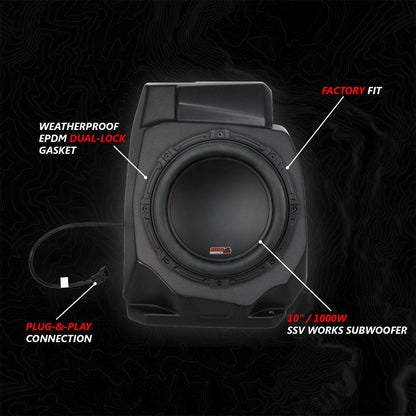 Polaris RZR Pro Series Phase-4 A-Spec 5-Speaker 800watt System with JVC