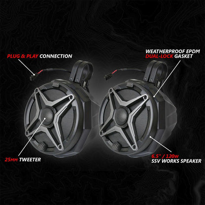 Polaris RZR Pro Series Phase-4 A-Spec 5-Speaker 800watt System for Ride Command