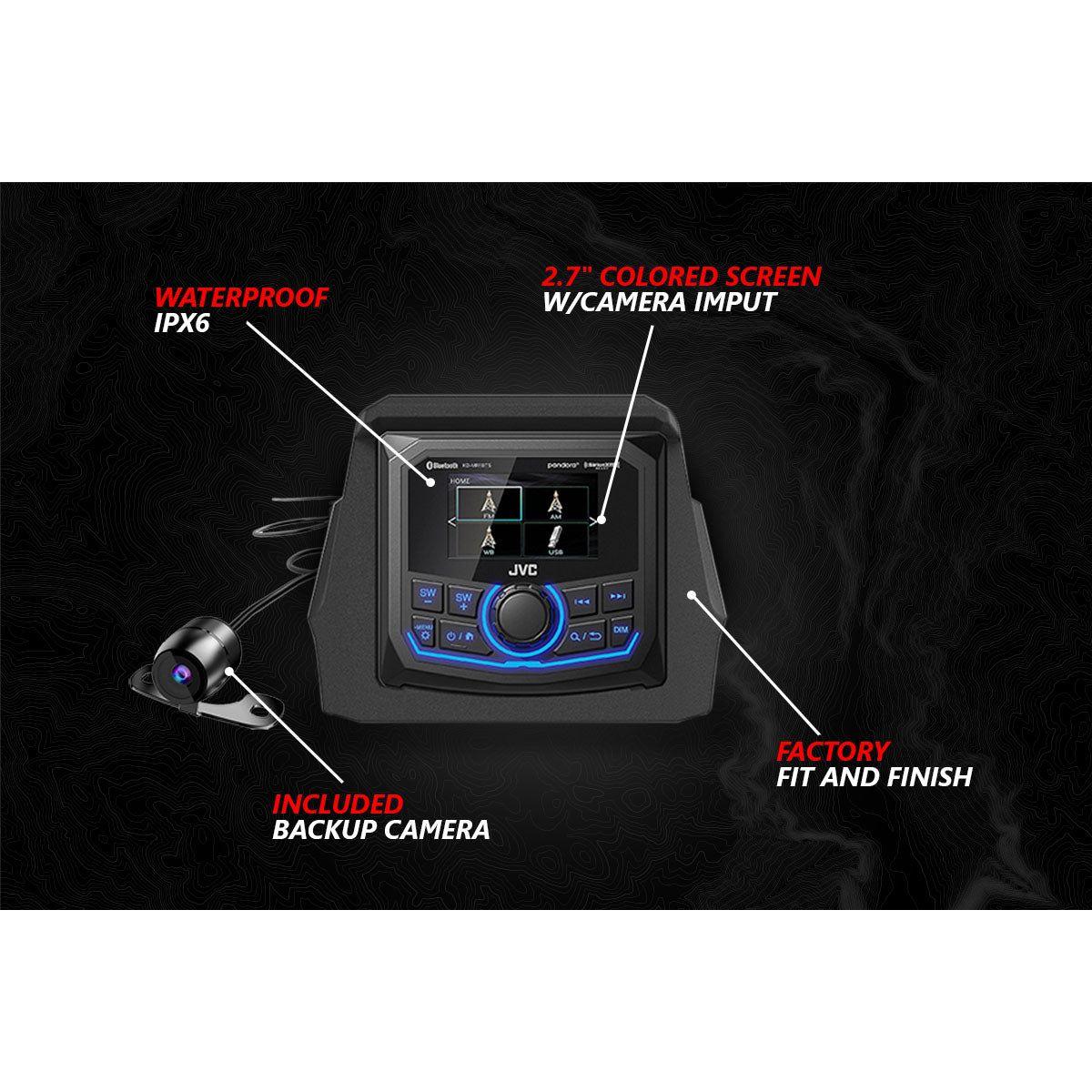 Can Am X3 K-Spec 6 Speaker Plug-and-Play System with JVC