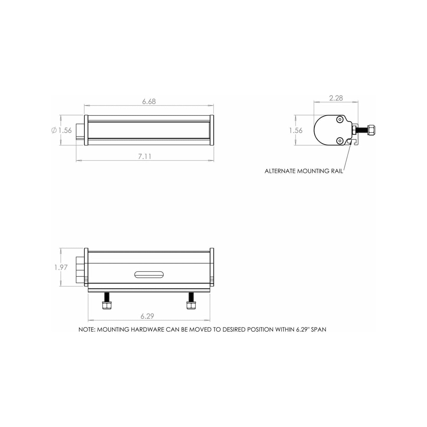Universal RTL-M Mini LED Rear Light Bar