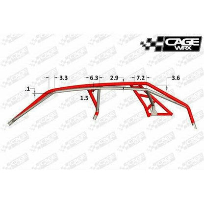 Polaris RZR Turbo R 4 Raw Assembled Super Shorty Cage with Roof