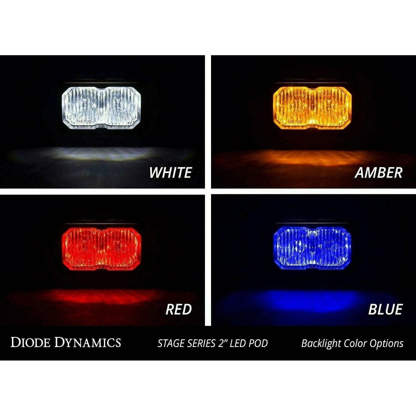 Stage Series 2" White Sport Standard LED Pods (Pair)