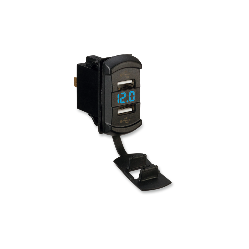 Dual USB Charger Rocker Switch