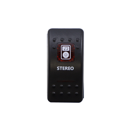 Stereo Rocker Switch (Red)