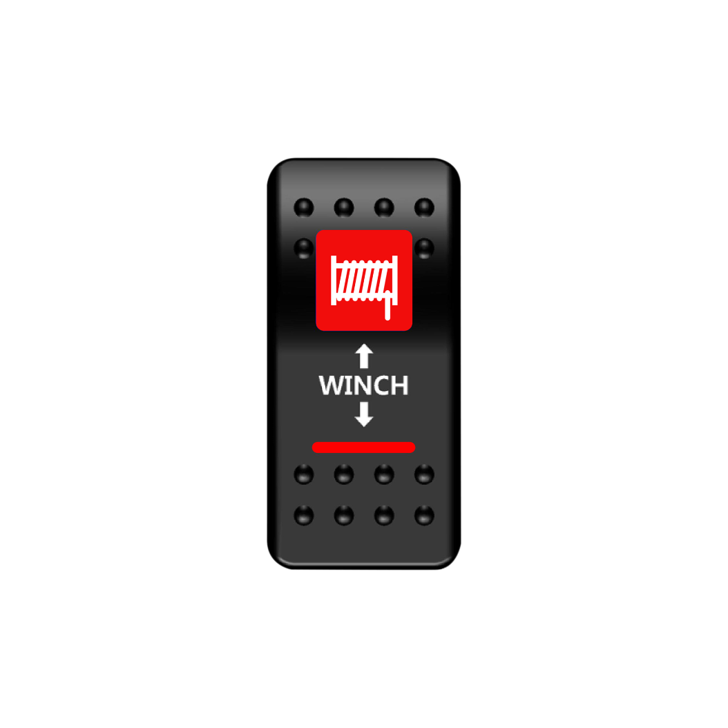 Winch Rocker Switch (Red)