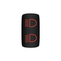 Hi/Lo Beam Rocker Switch (Red)