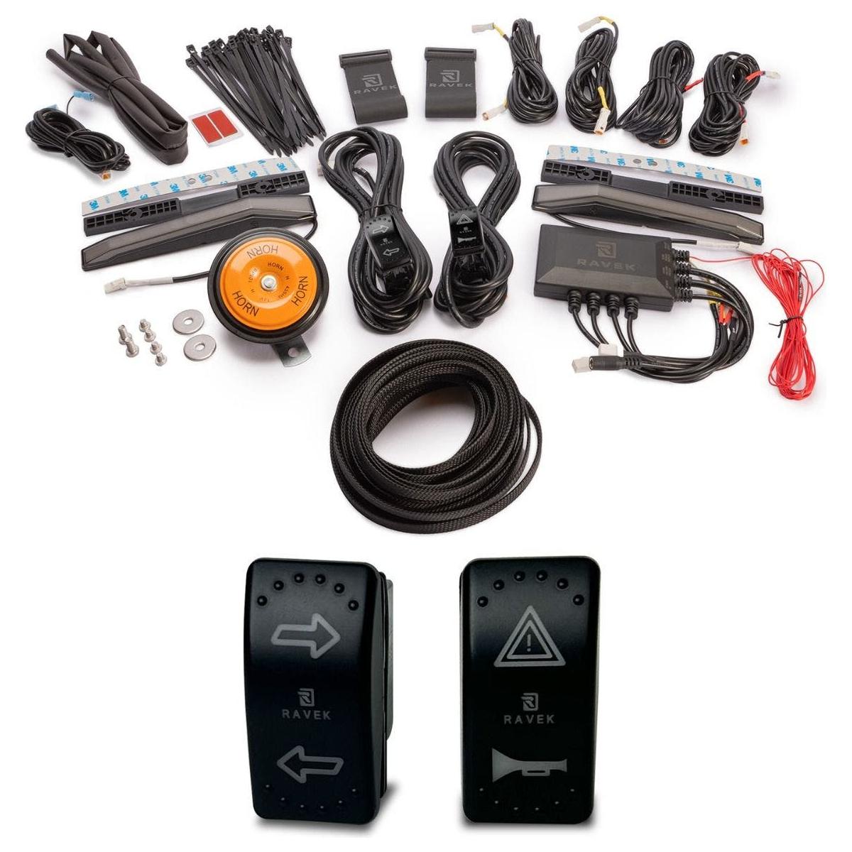 Polaris RZR XP Plug & Play Auto-Cancel Turn Signal Kit with White Running Lights