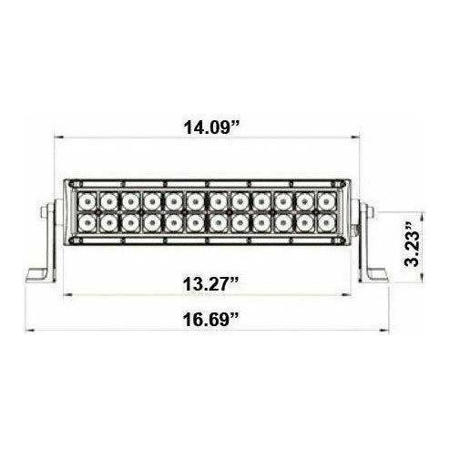 Dual Row Blackout LED Lightbar 14"