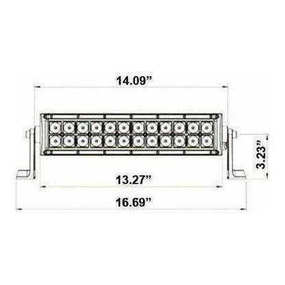 Dual Row Blackout LED Lightbar 14"