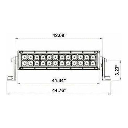 Dual Row Blackout Series Curved LED Lightbar 42"