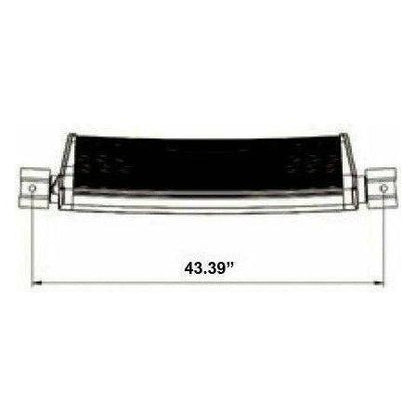 Dual Row Blackout Series Curved LED Lightbar 42"