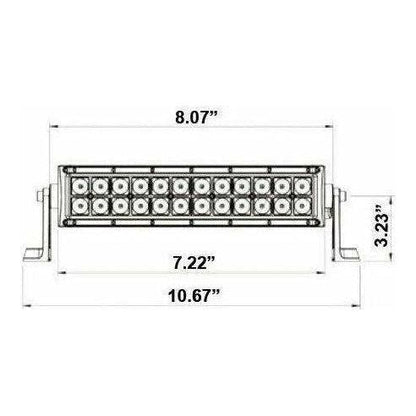 Dual Row Blackout Series LED Lightbar 8"