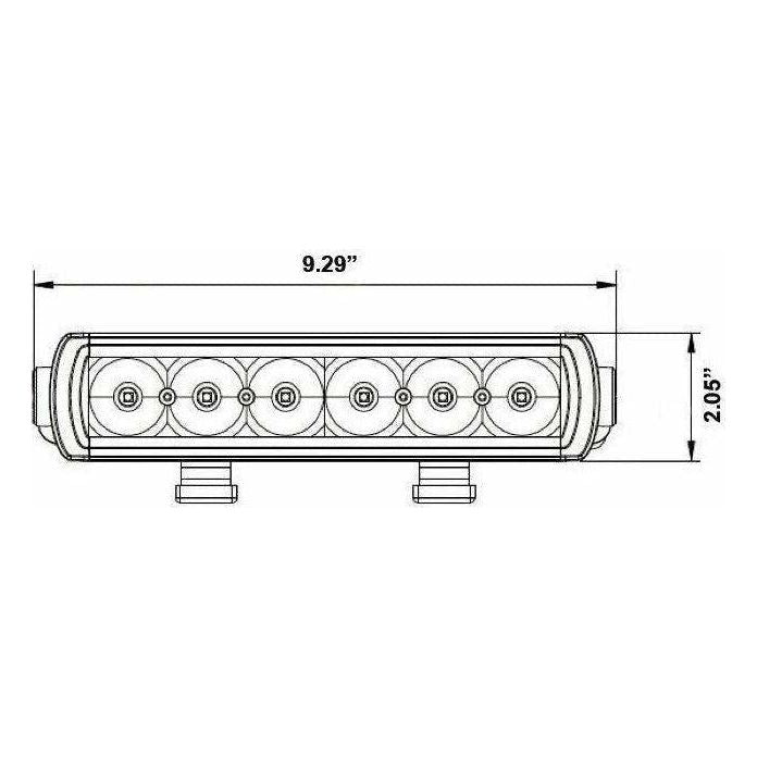 Single Row Slimline LED Lightbar 9.25"