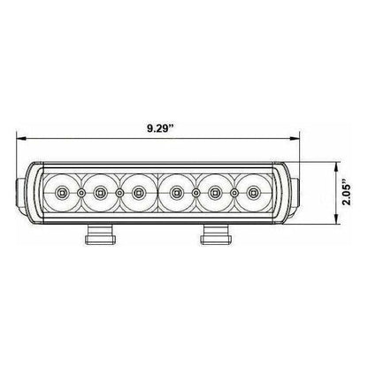 Single Row Slimline LED Lightbar 9.25"