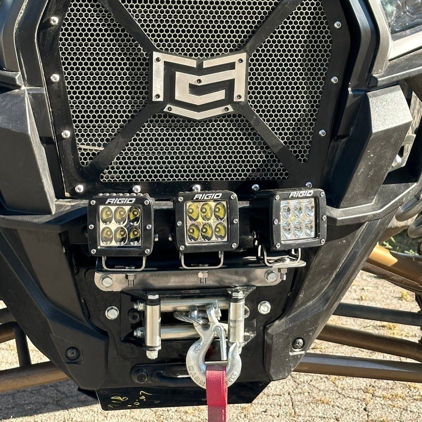 Kawasaki KRX Winch Mount Triple Light Pod Bracket
