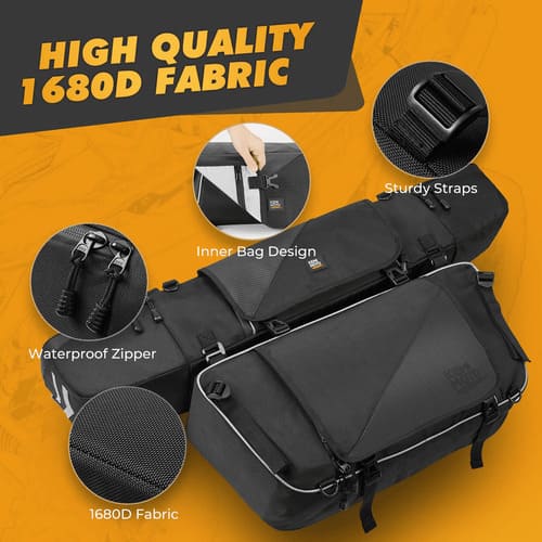 Kemimoto '14-'23 Polaris RZR XP 1000 Upgraded 1680D Rear Cargo Bag