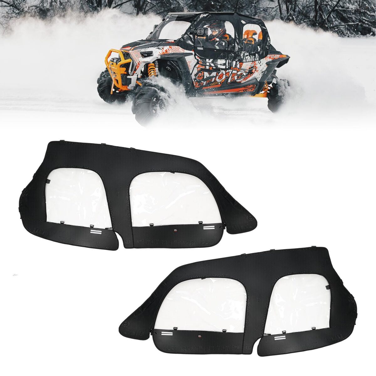 Kemimoto '14-'23 Polaris RZR XP 4 1000 Soft Upper Door Cab Enclosure Set