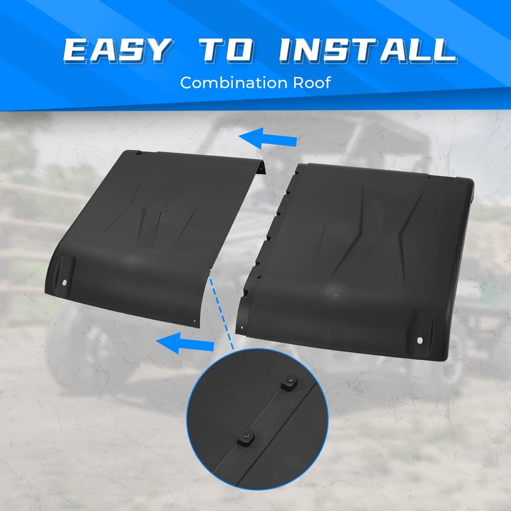 Kemimoto '15-'22 Polaris Ranger Mid Size Hard Roof