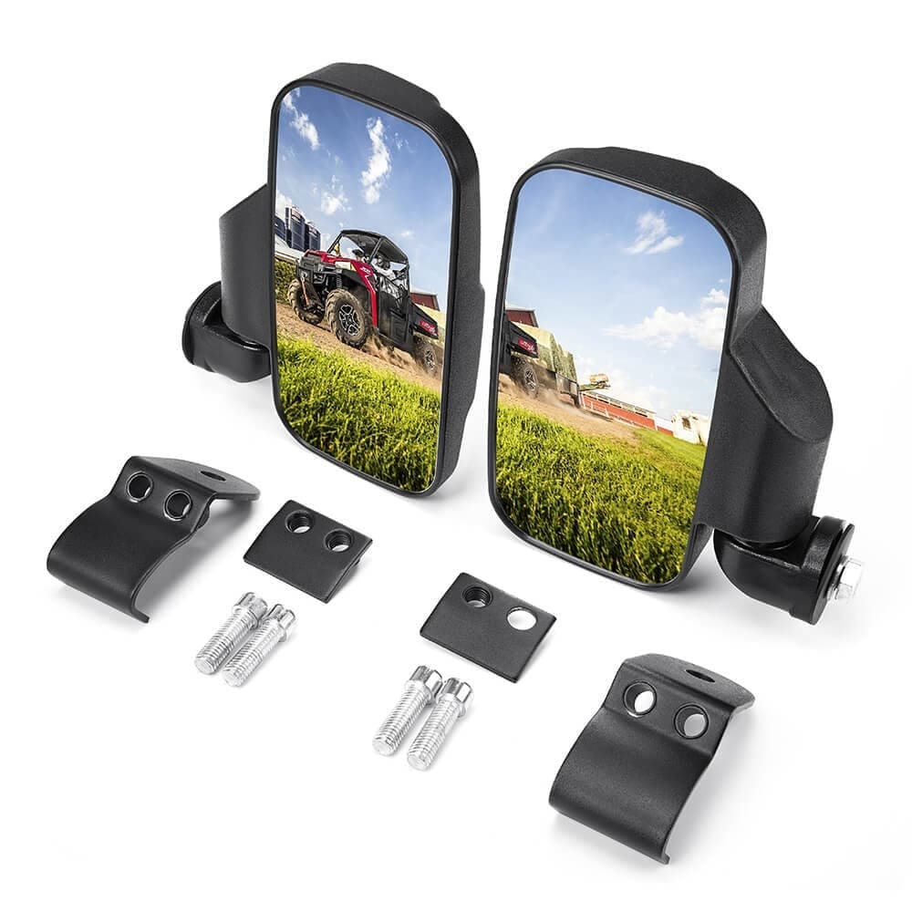Kemimoto '17-'21 Polaris Ranger XP 1000 Adjustable Break Away Side Mirrors & Seat Cover