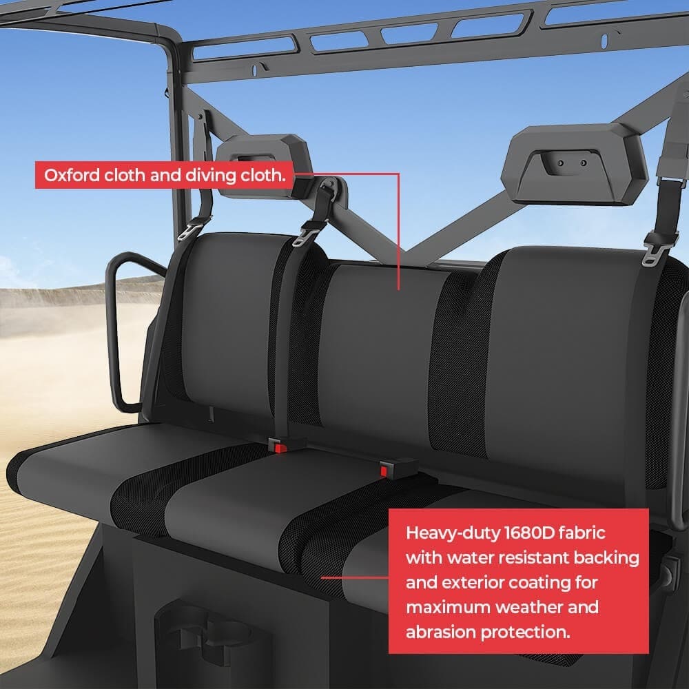Kemimoto '17-'21 Polaris Ranger XP 1000 Adjustable Break Away Side Mirrors & Seat Cover