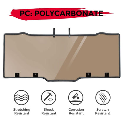 Kemimoto '17-'24 Polaris Ranger Tint Anti UV Rear Windshield