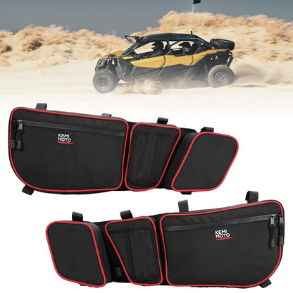 Kemimoto '17+ Can Am-Maverick X3 Flip Windshield & Door Bags
